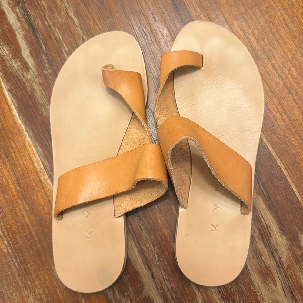 KYMA Flat leather sandals. Handmade. KYMA brand was founded in Greece.